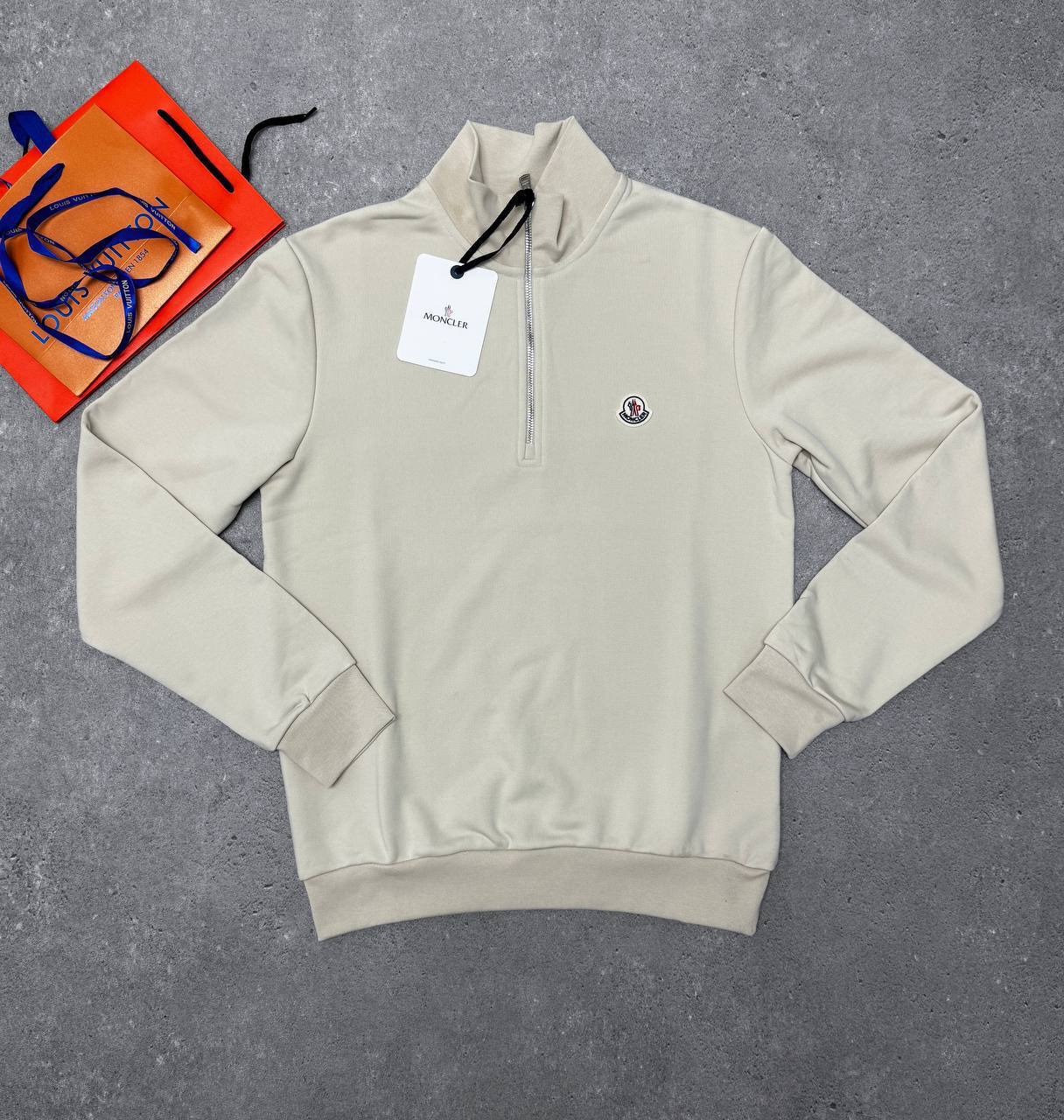 Moncler Logo-Patch Half Zipped Jumpers Mens Fashion Best Sale UK Reps AAA Quality