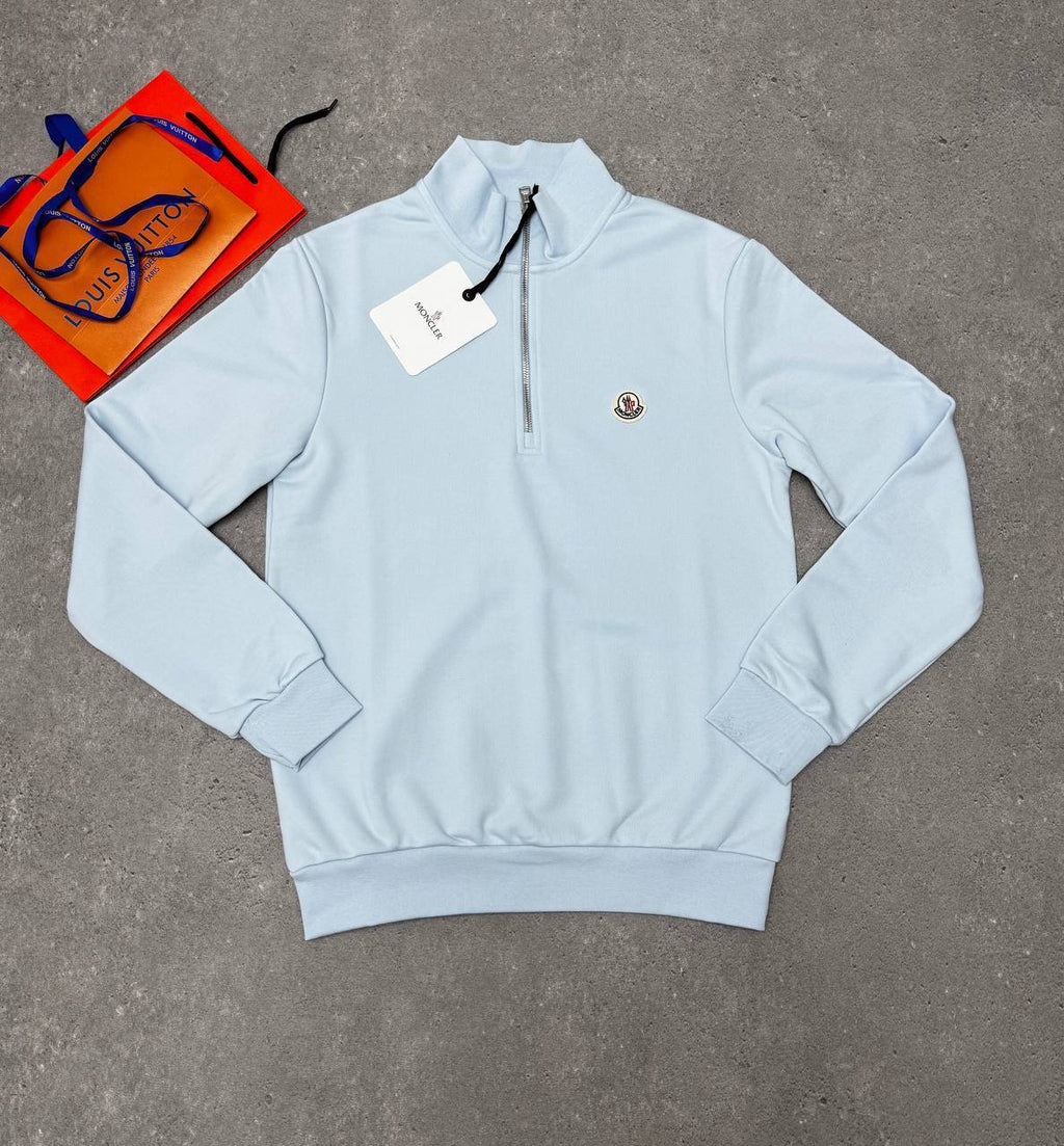 Moncler Logo-Patch Half Zipped Jumpers Mens Fashion Best Sale UK Reps AAA Quality