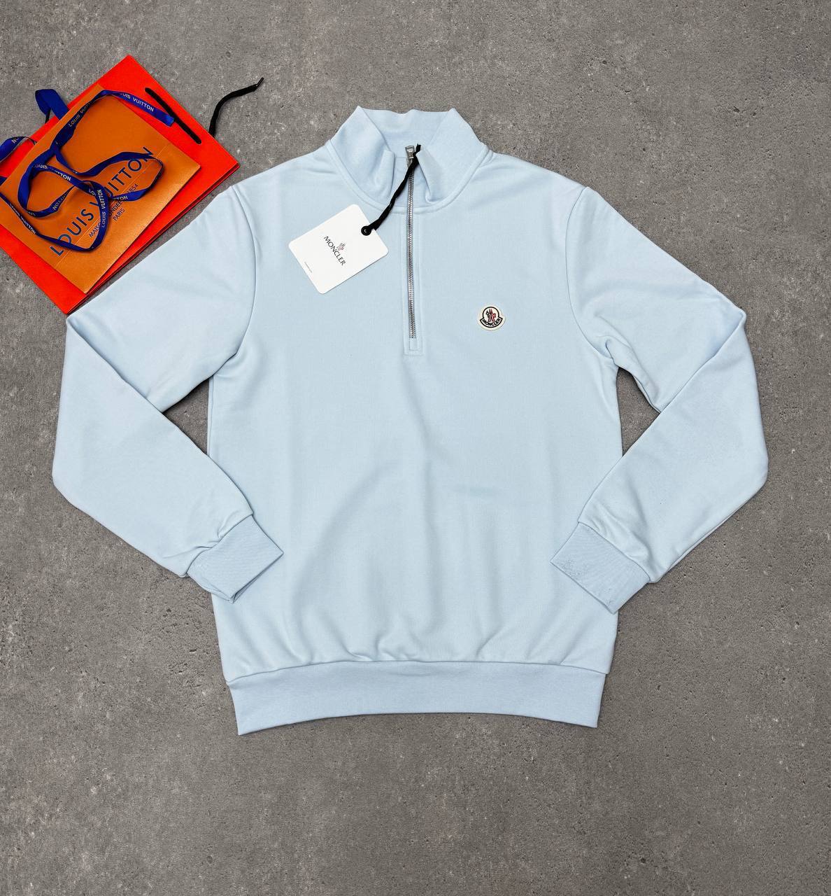 Moncler Logo-Patch Half Zipped Jumpers Mens Fashion Best Sale UK Reps AAA Quality