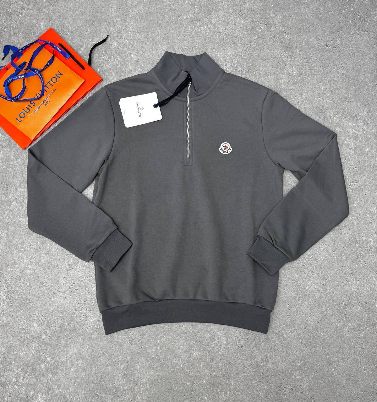 Moncler Logo-Patch Half Zipped Jumpers Mens Fashion Best Sale UK Reps AAA Quality