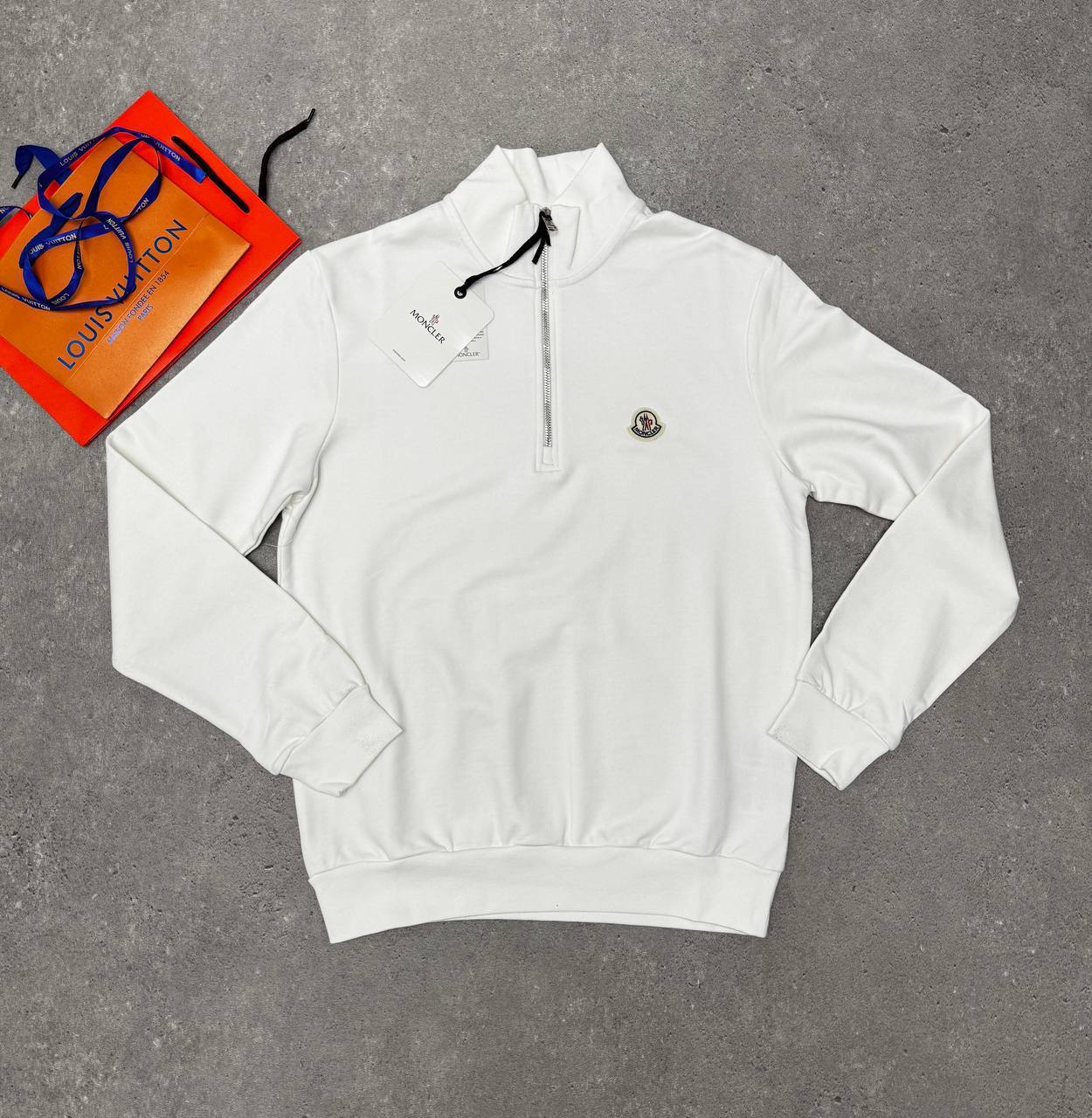 Moncler Logo-Patch Half Zipped Jumpers Mens Fashion Best Sale UK Reps AAA Quality