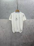 Burberry T-Shirts Mens with Striped Details in Light Blue in 2 Colors UK Reps AAA Quality