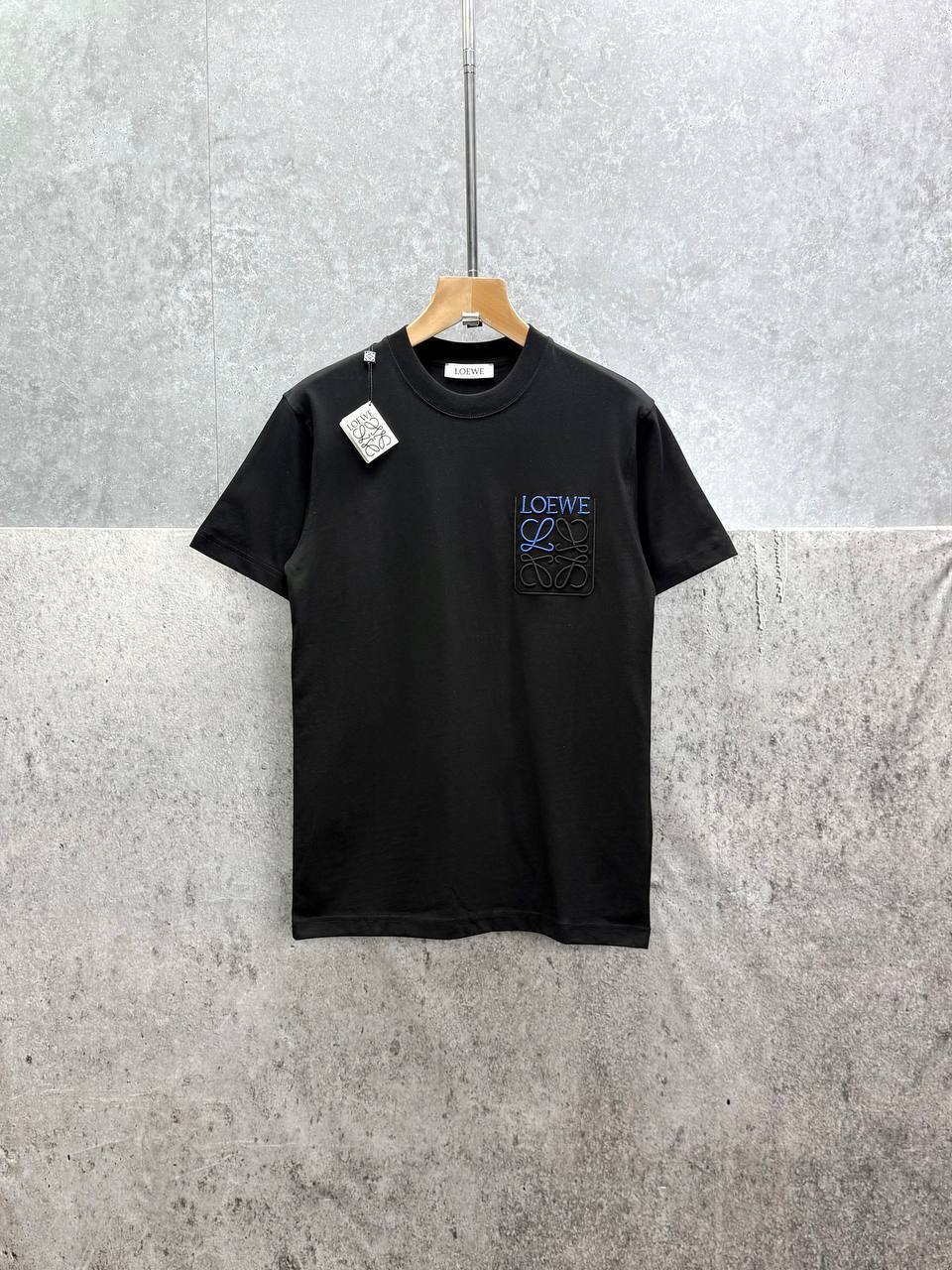 Loewe Brand-Embroidered Pocket T-Shirts Mens in 2 Colors UK Reps AAA Quality