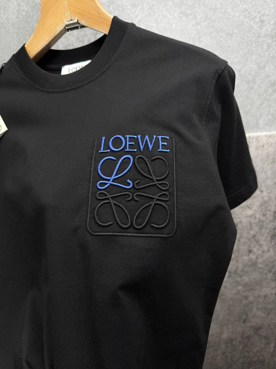 Loewe Brand-Embroidered Pocket T-Shirts Mens in 2 Colors UK Reps AAA Quality