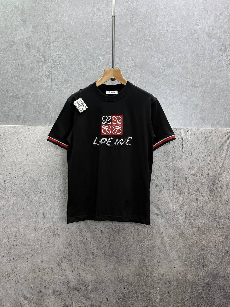 Loewe Regular Fit Anagram Embroidery T-Shirts Mens in 2 Colors UK Reps AAA Quality
