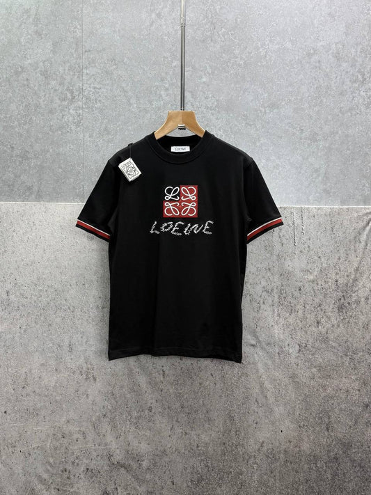 Loewe Regular Fit Anagram Embroidery T-Shirts Mens in 2 Colors UK Reps AAA Quality