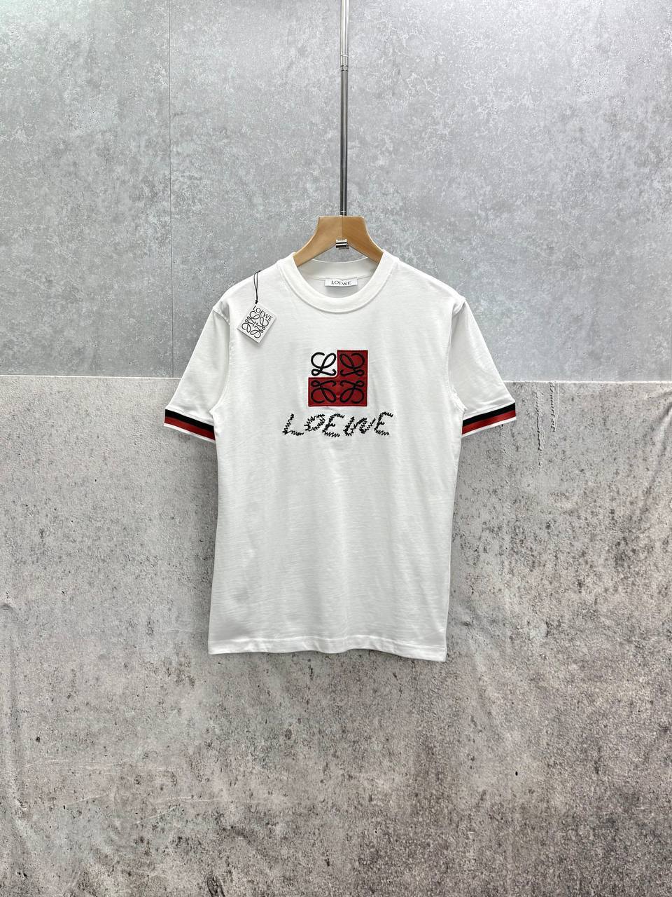 Loewe Regular Fit Anagram Embroidery T-Shirts Mens in 2 Colors UK Reps AAA Quality