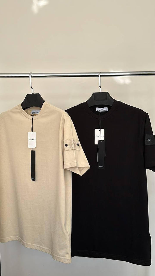 Stone Island Monogram Badge Men's T-Shirts Mens in 2 Colors UK Reps AAA Quality