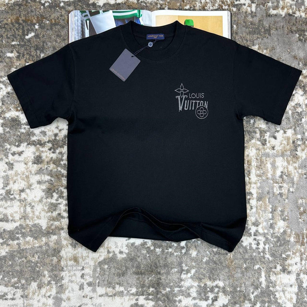 Louis Vuitton Embroidered T-Shirts Mens in 2 Colors UK Reps AAA Quality