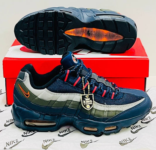 Nike Air Max 95 Logo Navy Orange Mens Trainers  UK Reps AAA Quality