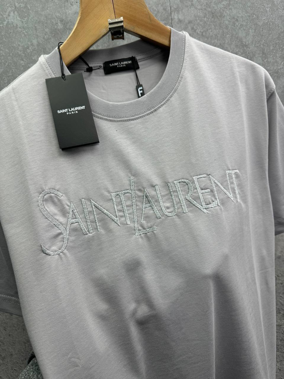 Saint Laurent Logo-Embroidered Mens T-Shirts in Multiple Colors UK Reps AAA Quality