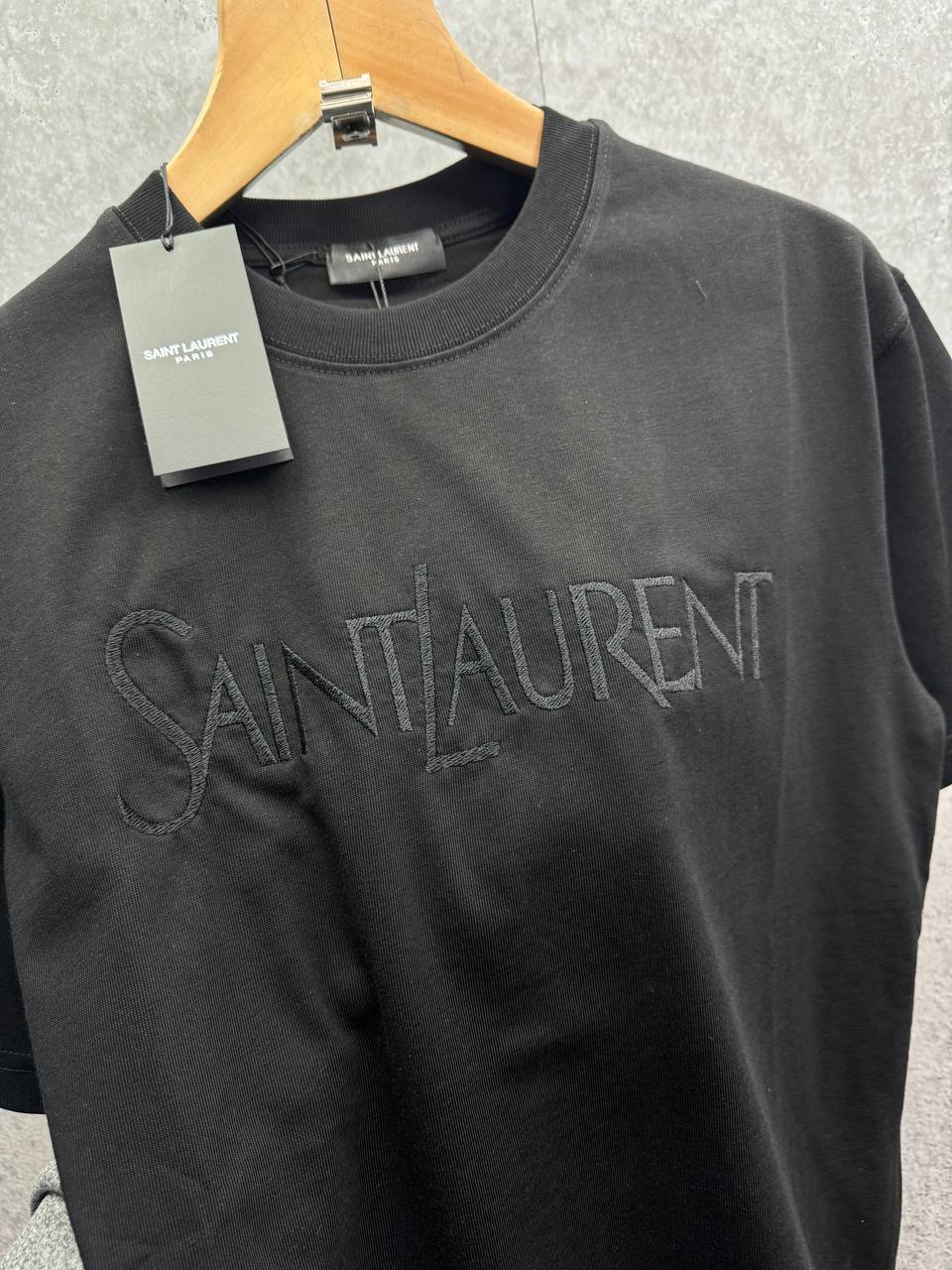 Saint Laurent Logo-Embroidered Mens T-Shirts in Multiple Colors UK Reps AAA Quality