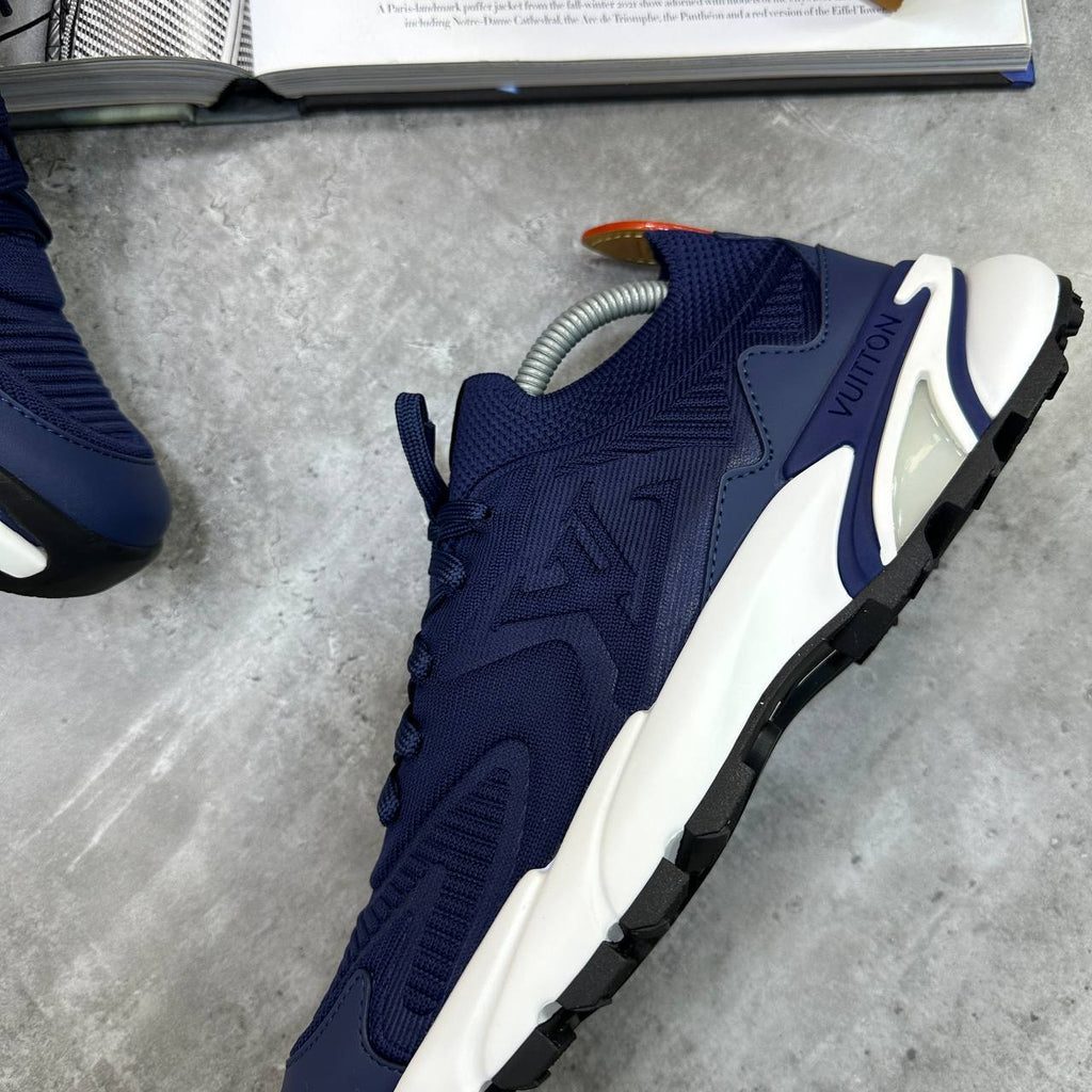 Louis Vuitton Runner Tactic Trainer Sneakers in Navy Blue Mens UK Reps AAA Quality