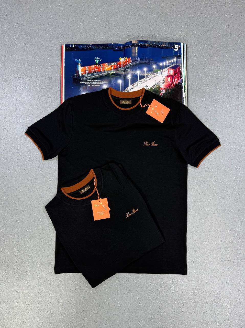 Loro Piana Logo Printed T-shirts Round Neck Mens in Multiple Colors UK Reps AAA Quality