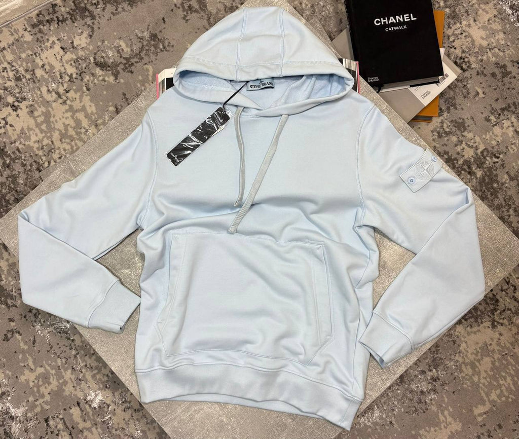 Stone Island Logo-Patch Cotton Mens Hoodie Ghost Badge Pull in Multiple Colors Best Sale UK Reps AAA Quality
