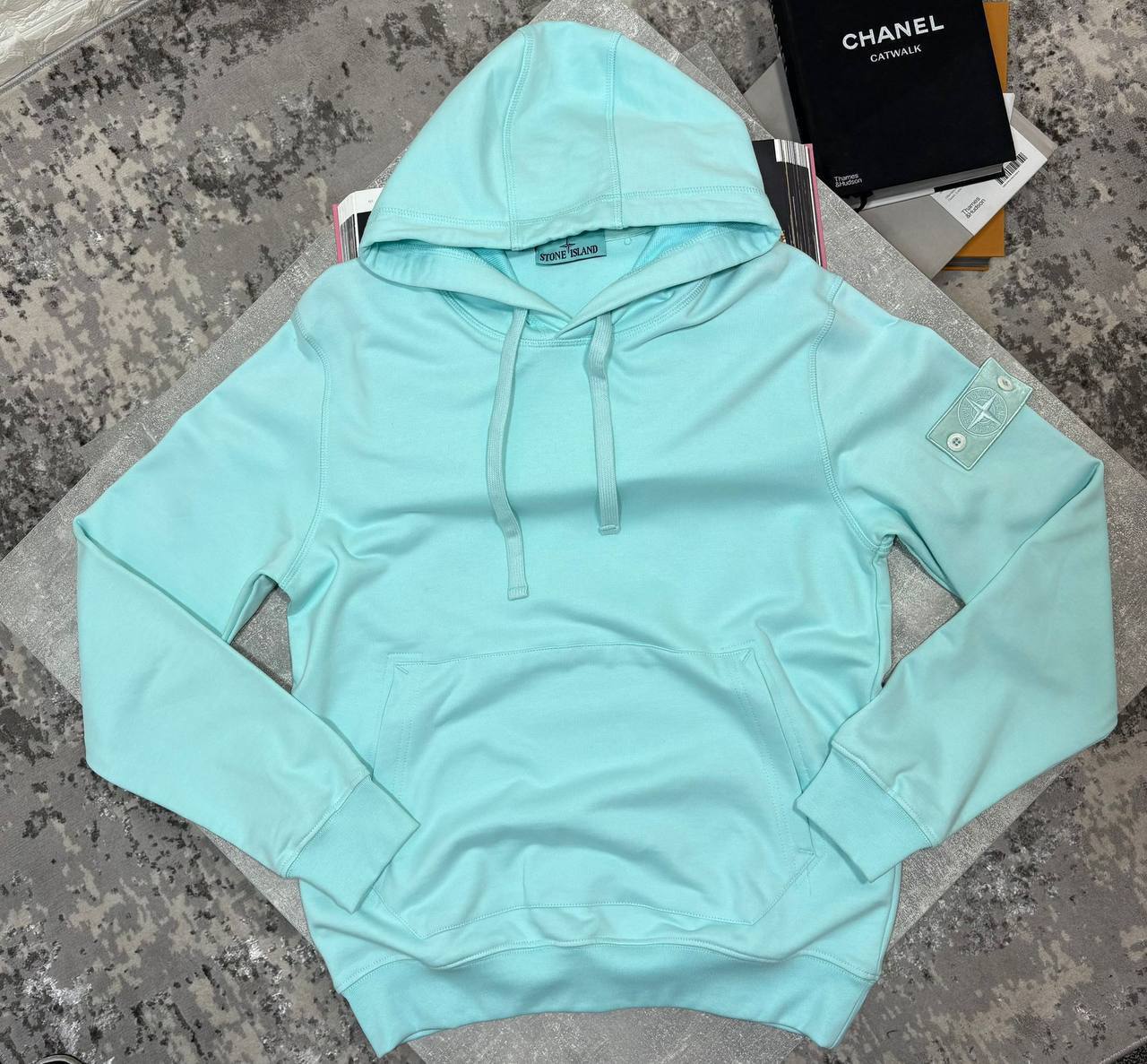 Stone Island Logo-Patch Cotton Mens Hoodie Ghost Badge Pull in Multiple Colors Best Sale UK Reps AAA Quality