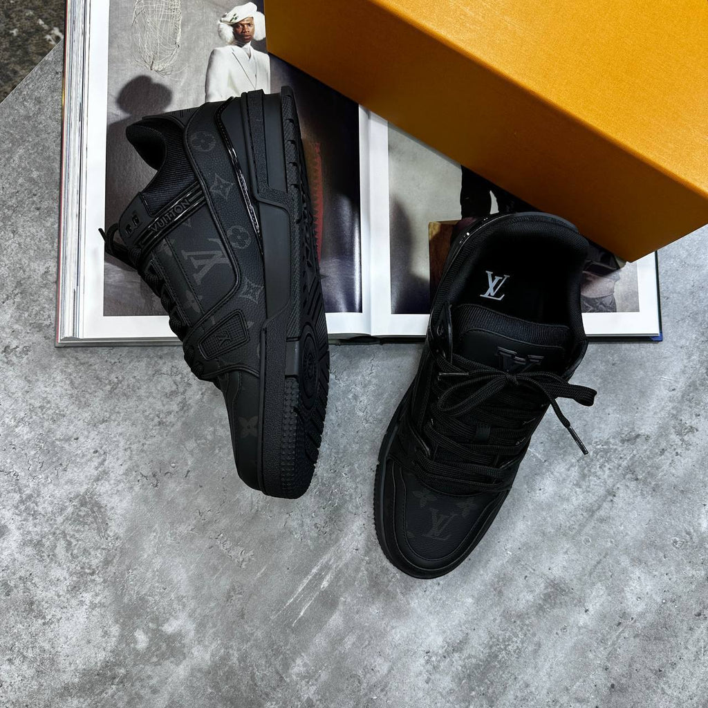 Louis Vuitton Men's Trainer Black Monogram Edition UK Reps AAA Quality