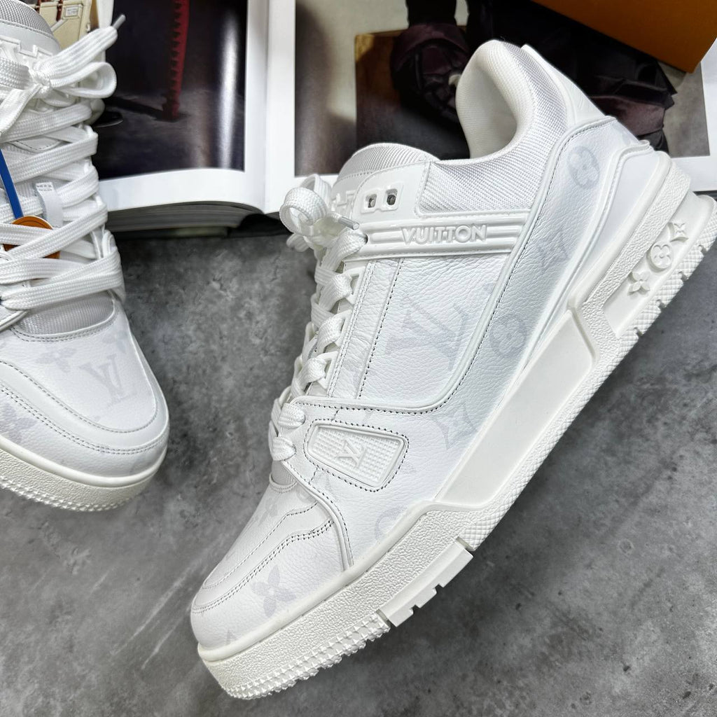 Louis Vuitton Men's Trainer White Monogram Edition UK Reps AAA Quality