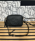 Gucci Soho Disco Black Pebbled Leather Womens Crossbody Bag UK Reps AAA Quality