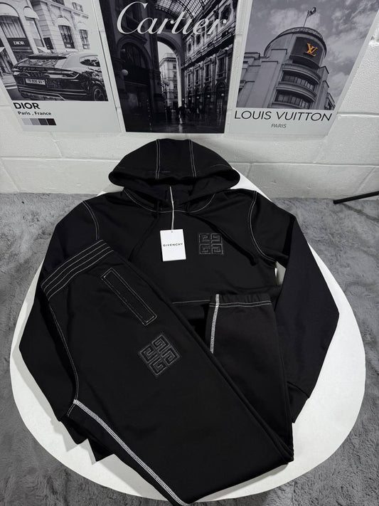 Givenchy 4G-Motif Boxy Fit with Pocket Base Mens Tracksuit in Black Best Sale UK Reps AAA Quality