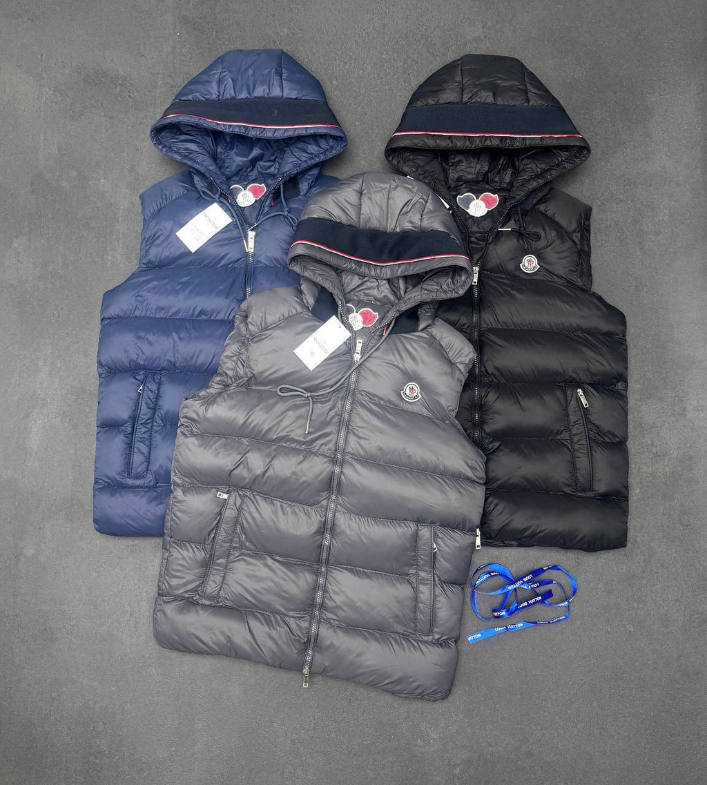 Moncler Montreuil Mens Down Vest Gilets in Multiple Colors UK Reps AAA Quality