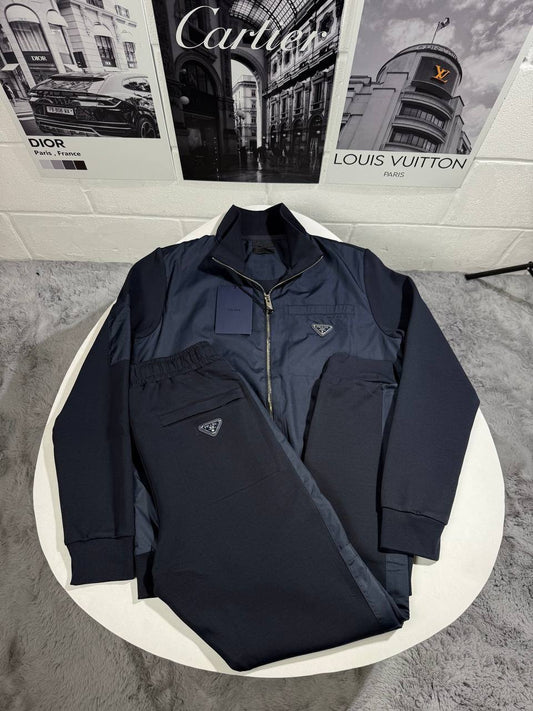 Prada Cardigan with Re-Nylon Tracksuits in 2 Colors Mens UK Reps AAA Quality