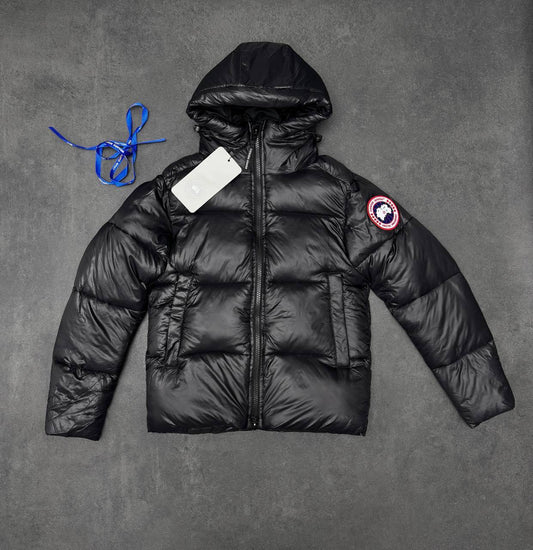 Canada Goose Crofton Puffer Jackets in Black Color Mens UK Reps AAA Quality