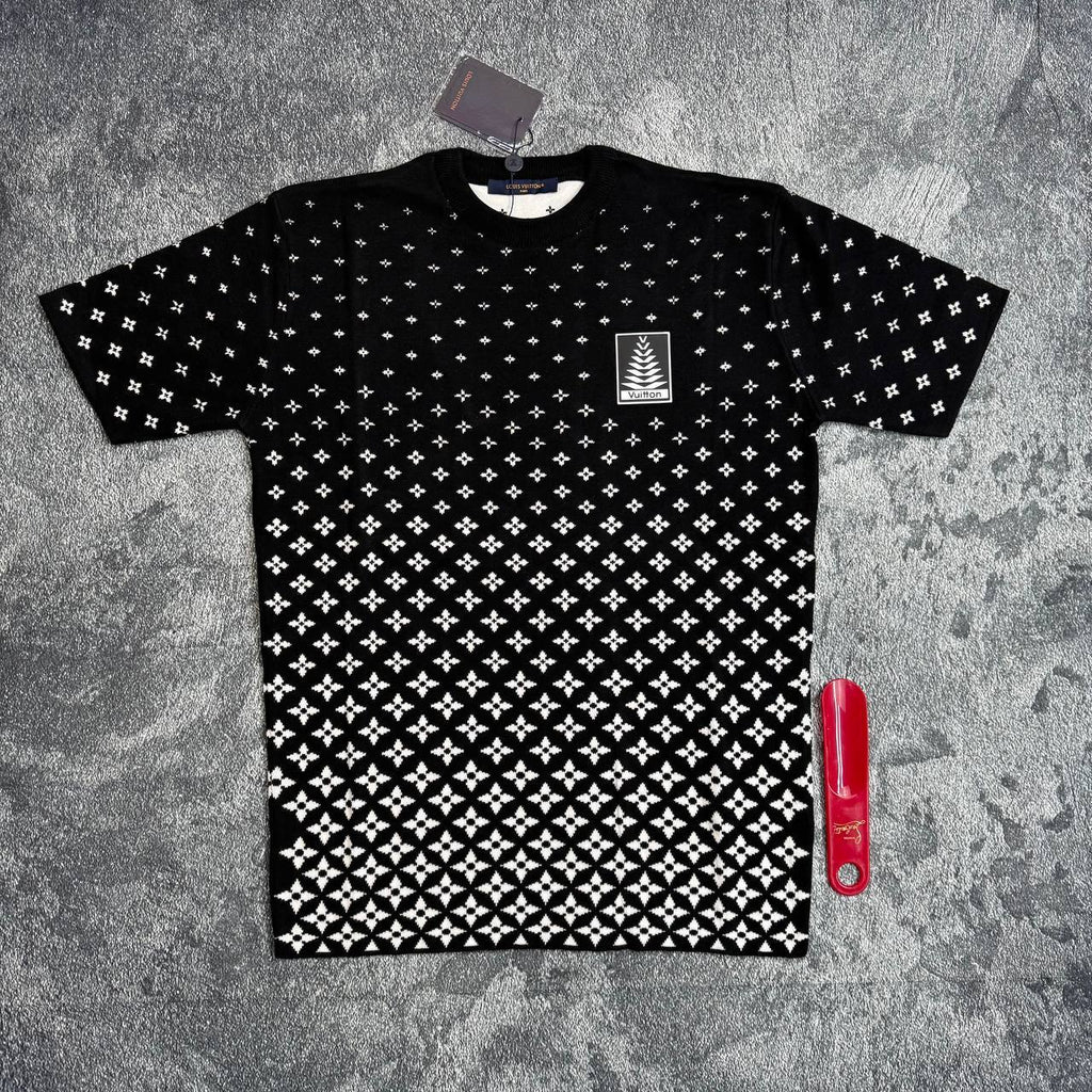 Louis Vuitton Knitted Cotton T-Shirts Mens in 2 Colors UK Reps AAA Quality