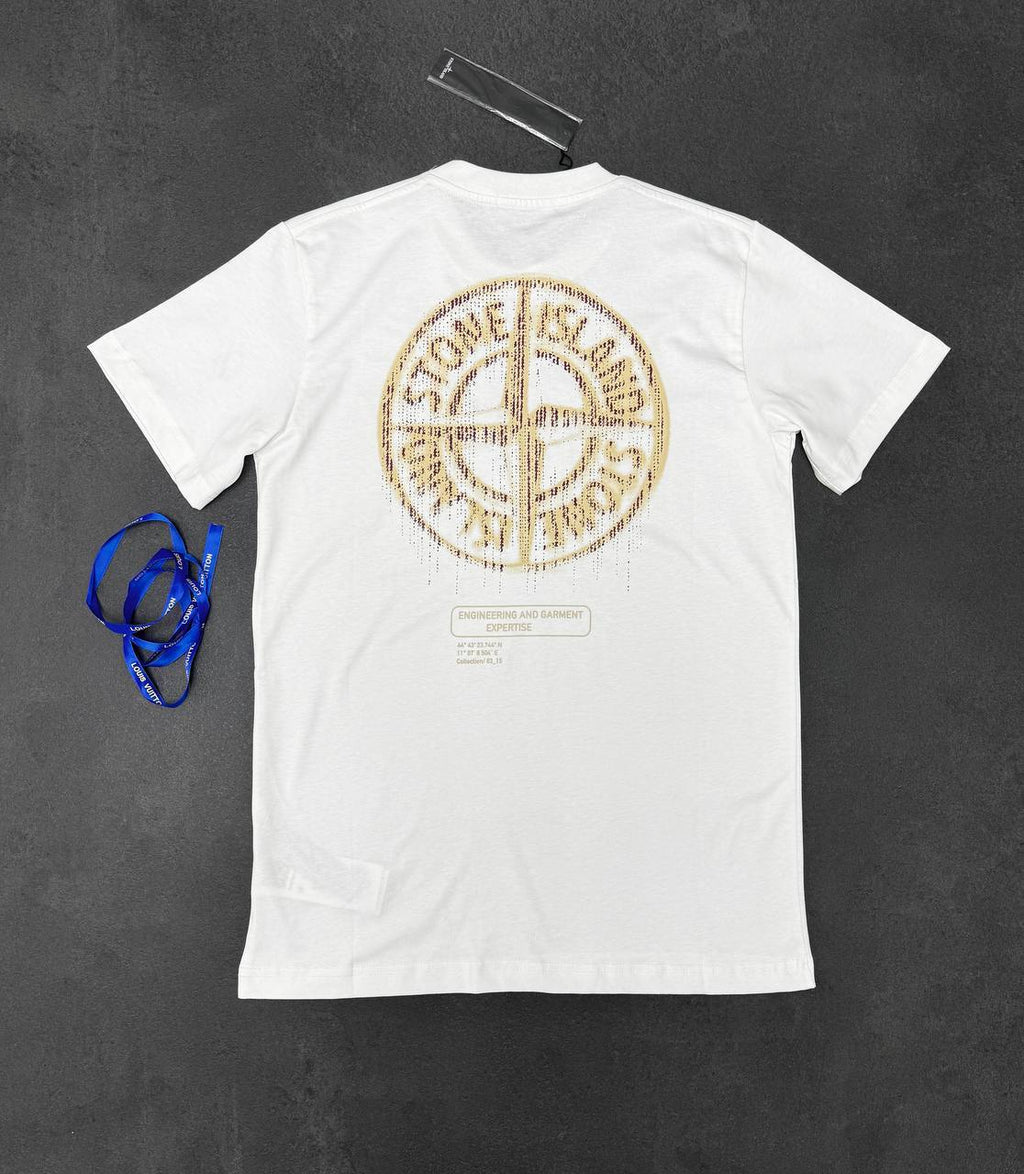 Stone Island Men's Reflective One Badge Print T-Shirt in Multiple Colors UK Reps AAA Quality