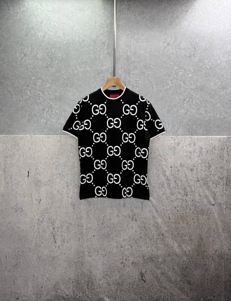 Gucci GG Dot Print Short Sleeve Crew Neck T-Shirts Men's in 2 Colors UK Reps AAA Quality