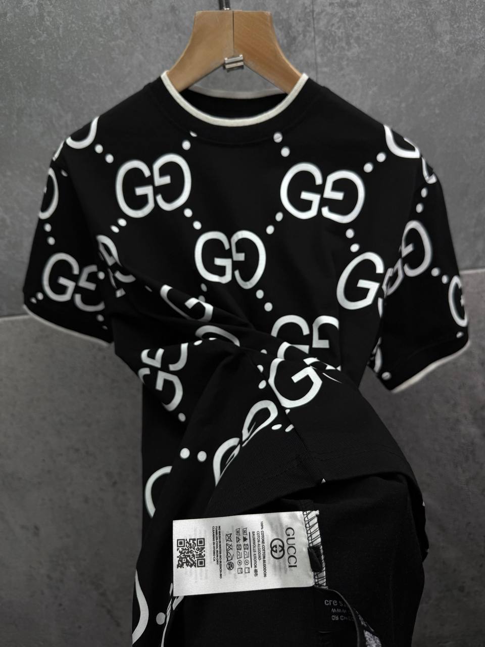 Gucci GG Dot Print Short Sleeve Crew Neck T-Shirts Men's in 2 Colors UK Reps AAA Quality