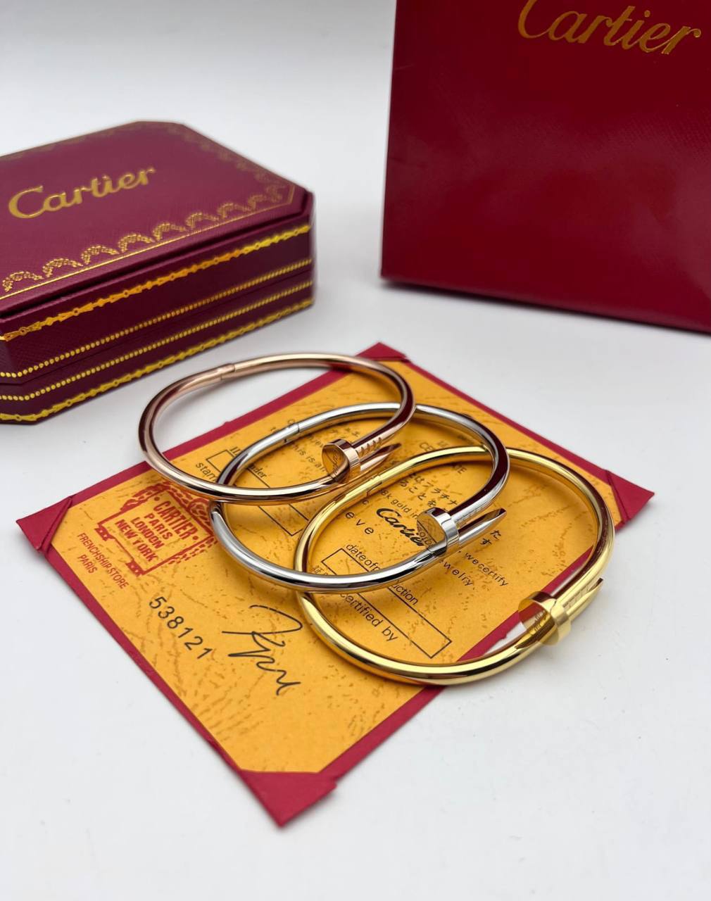 Cartier Nail Bangle Without Stones Jewellery Womens Bracelets in Multiple Colors UK Reps AAA Quality