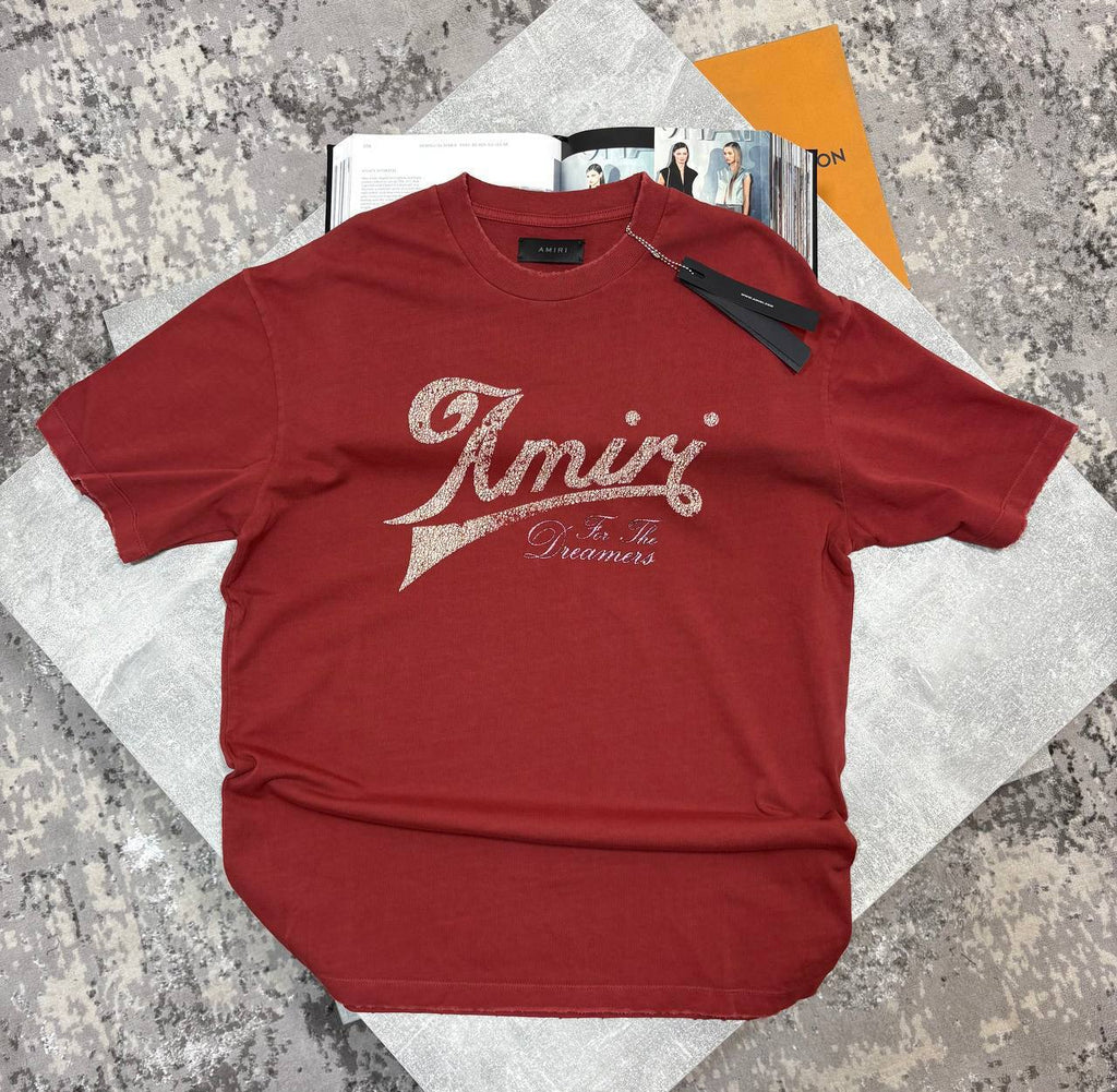 Amiri Good Life Short Sleeves Mens T-Shirts in 2 Colors UK Reps AAA Quality