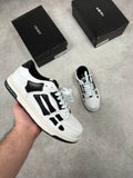 Amiri Skel Low-Top Leather Sneakers in White Mens Best Sale UK Reps AAA Quality