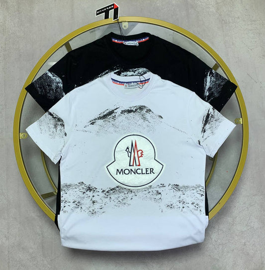 Moncler Logo-Print Cotton T-Shirt Mens in 2 Colors UK Reps AAA Quality