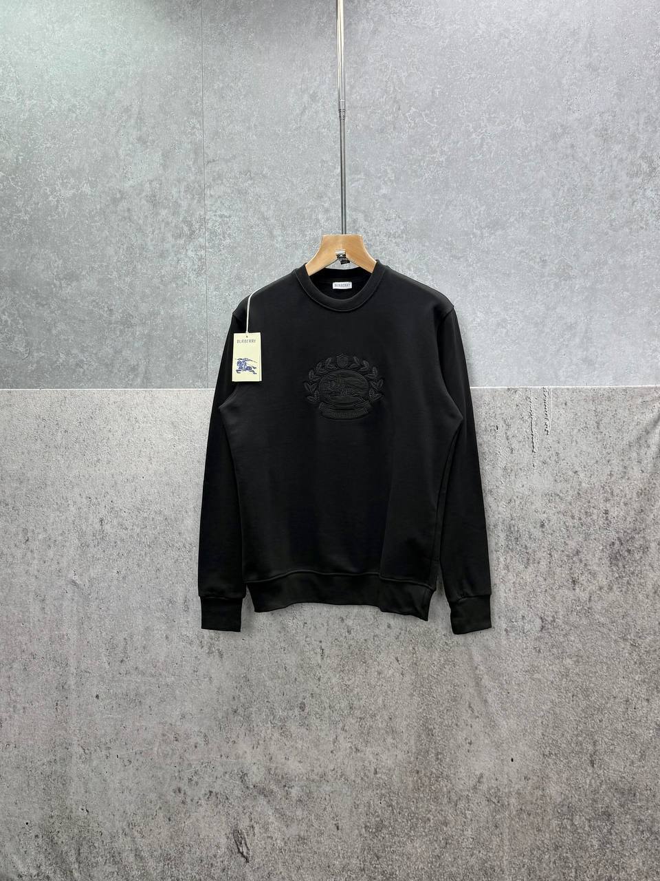 Burberry EKD-Textured Cotton Sweatshirt Mens in 2 Colors UK Reps AAA Quality