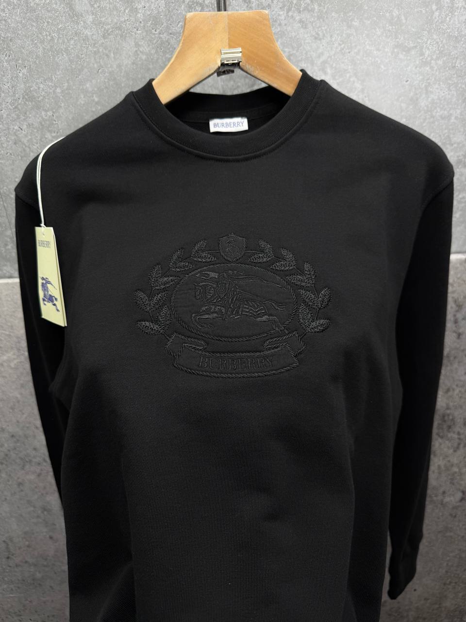 Burberry EKD-Textured Cotton Sweatshirt Mens in 2 Colors UK Reps AAA Quality