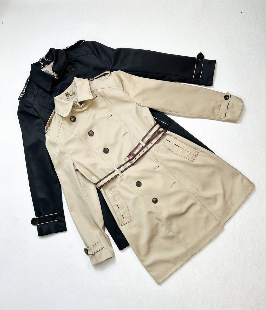 Burberry Brit Trench Coat Nova Check Belted Womens in 2 Colors Best Sale UK Reps AAA Quality