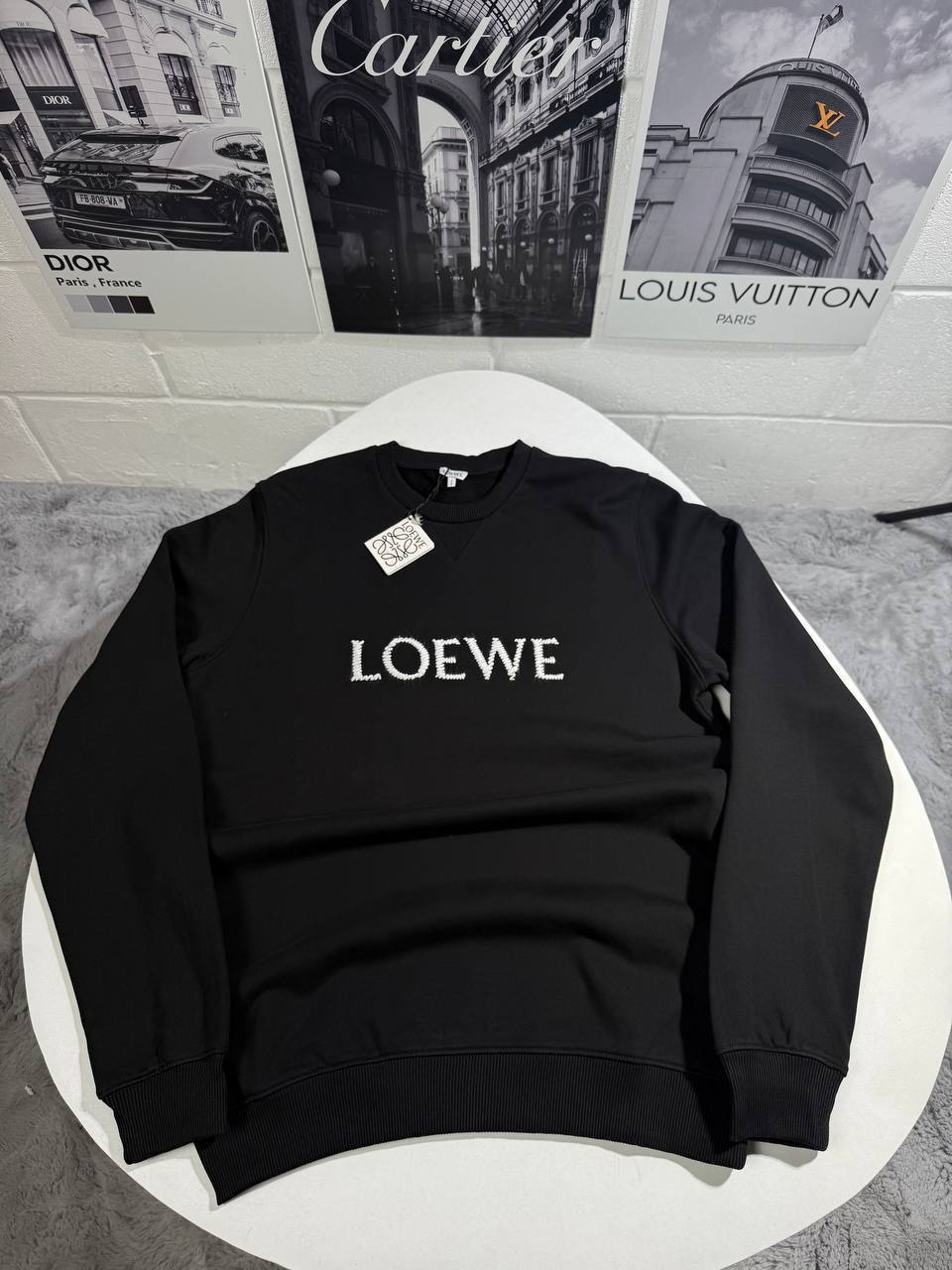 Loewe Logo-Embroidered Round Neck Mens Jumpers in 2 Colors UK Reps AAA Quality