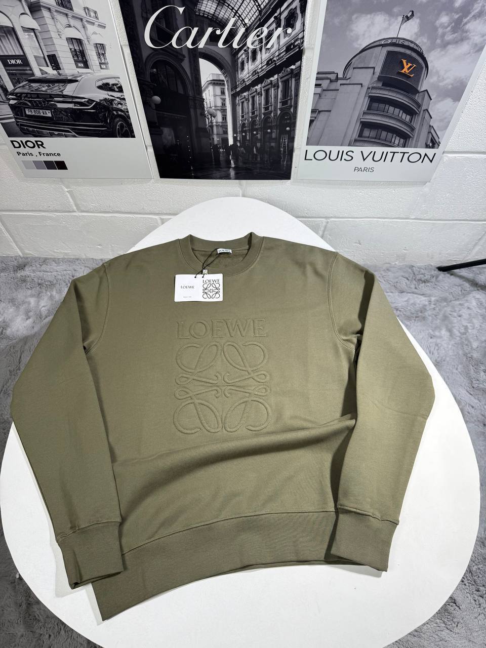 Loewe Anagram Tonal Logo Round Neck Mens Jumpers in 2 Colors UK Reps AAA Quality