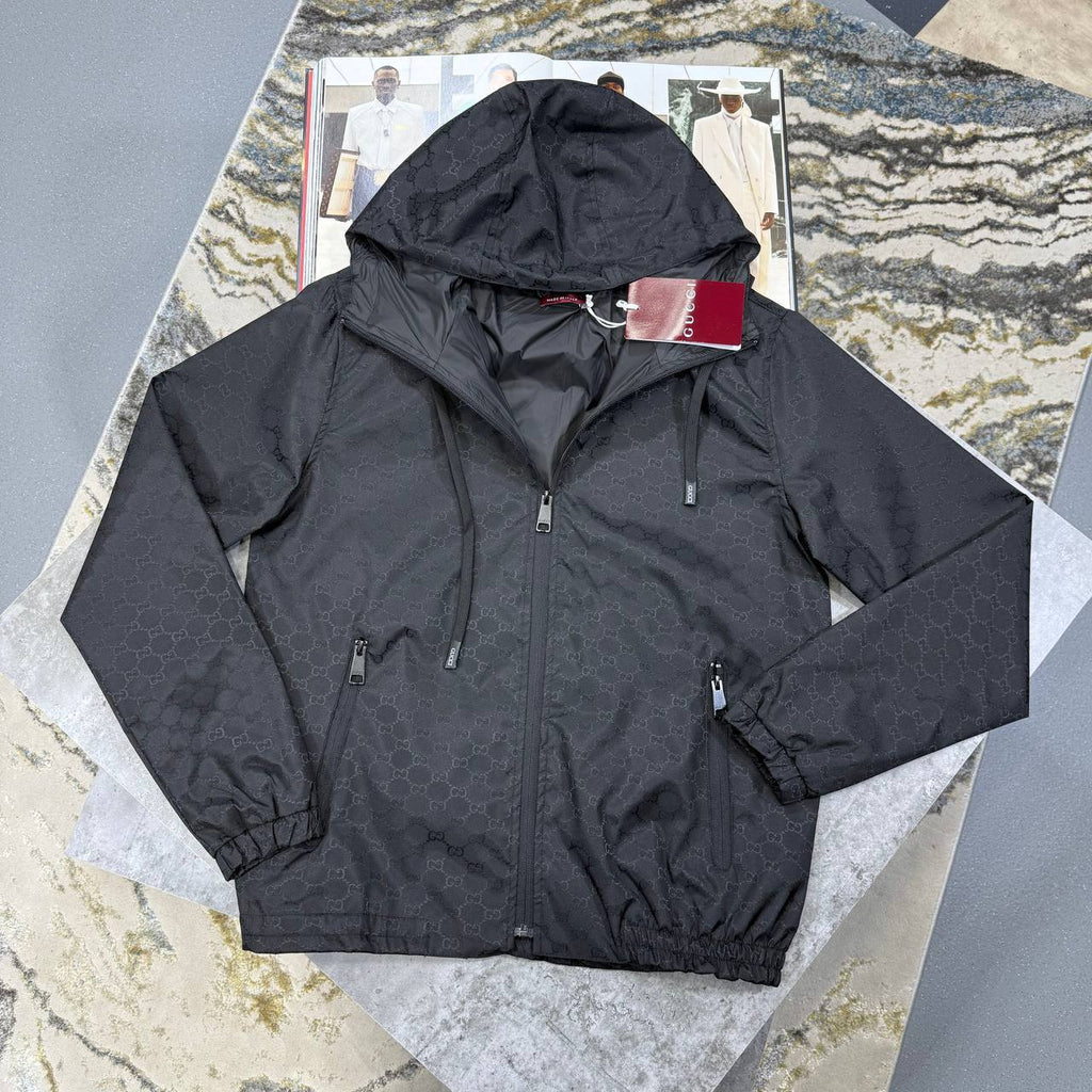 Gucci GG Jacquard Hooded Jackets Mens in 2 Colors UK Reps AAA Quality