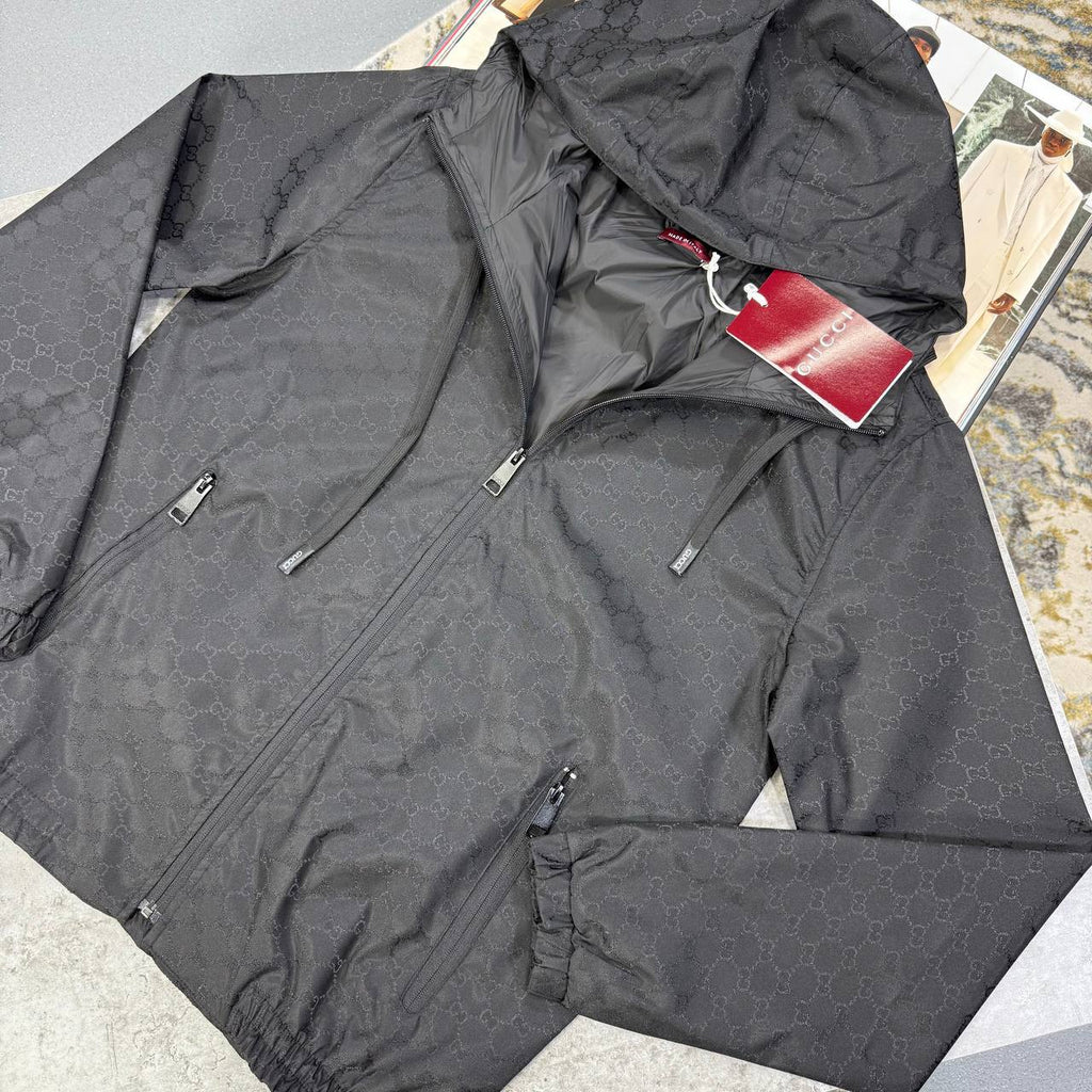 Gucci GG Jacquard Hooded Jackets Mens in 2 Colors UK Reps AAA Quality