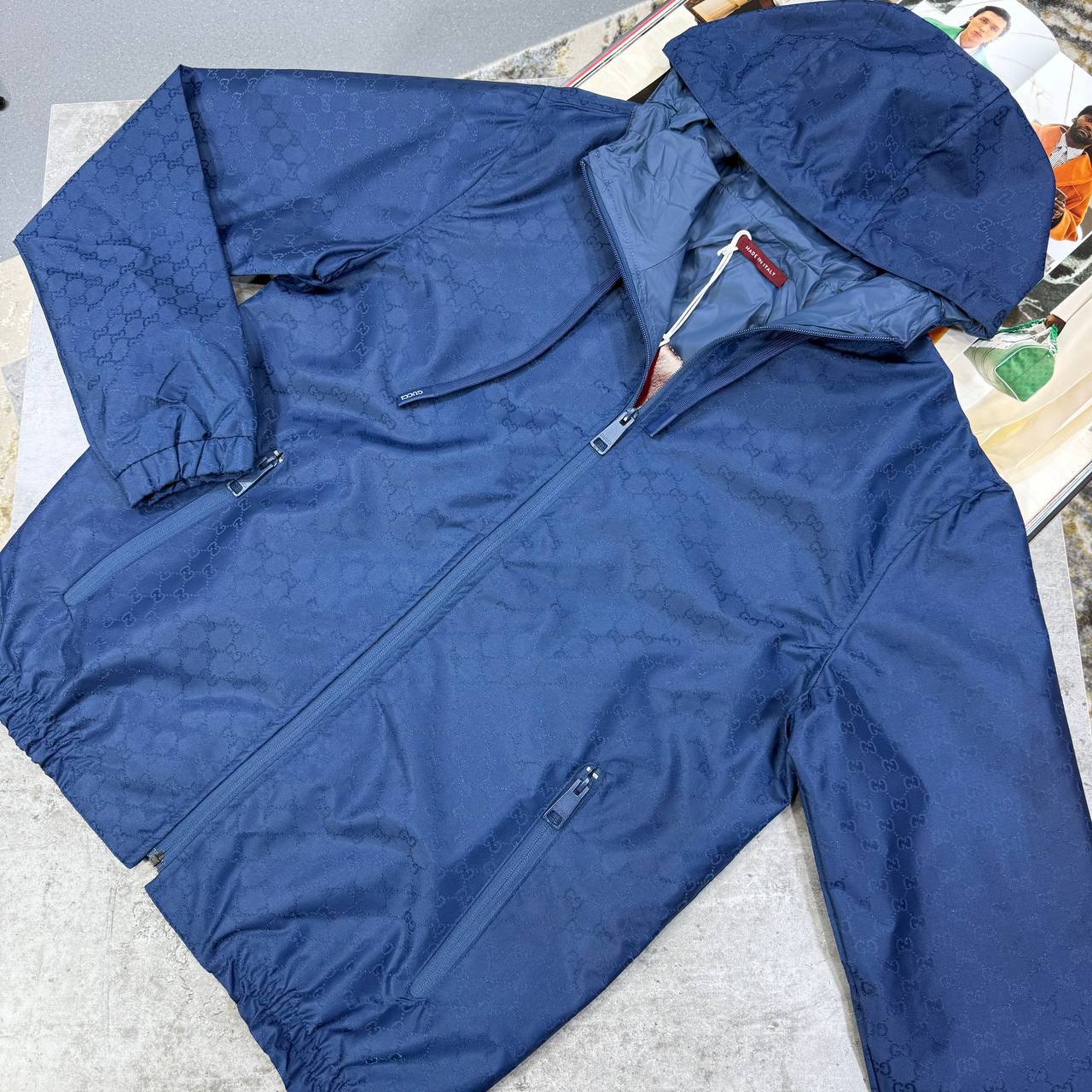 Gucci GG Jacquard Hooded Jackets Mens in 2 Colors UK Reps AAA Quality