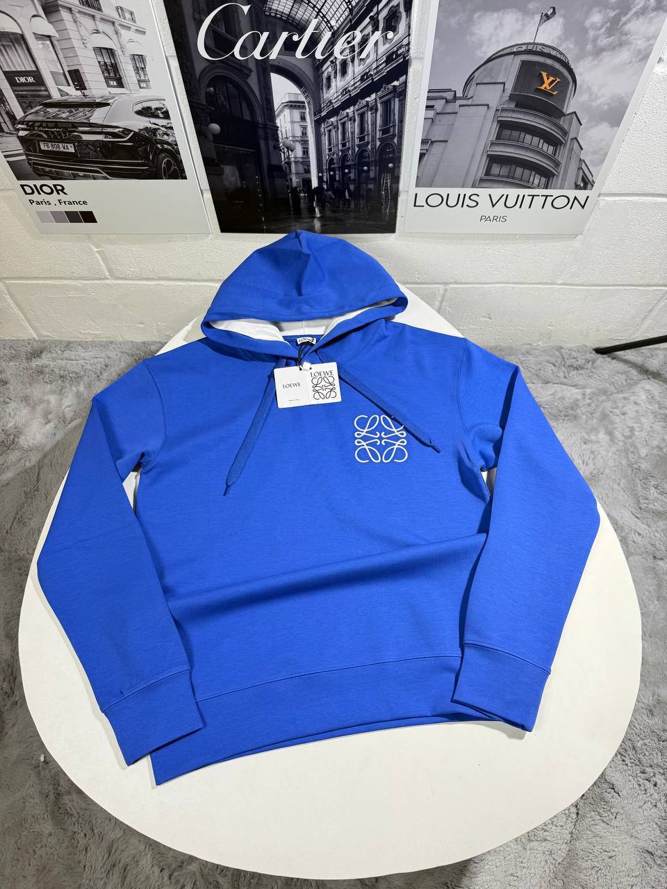 Loewe Anagram Jacquard-Knit Wool Hoodies in 2 Colors for Mens UK Reps AAA Quality
