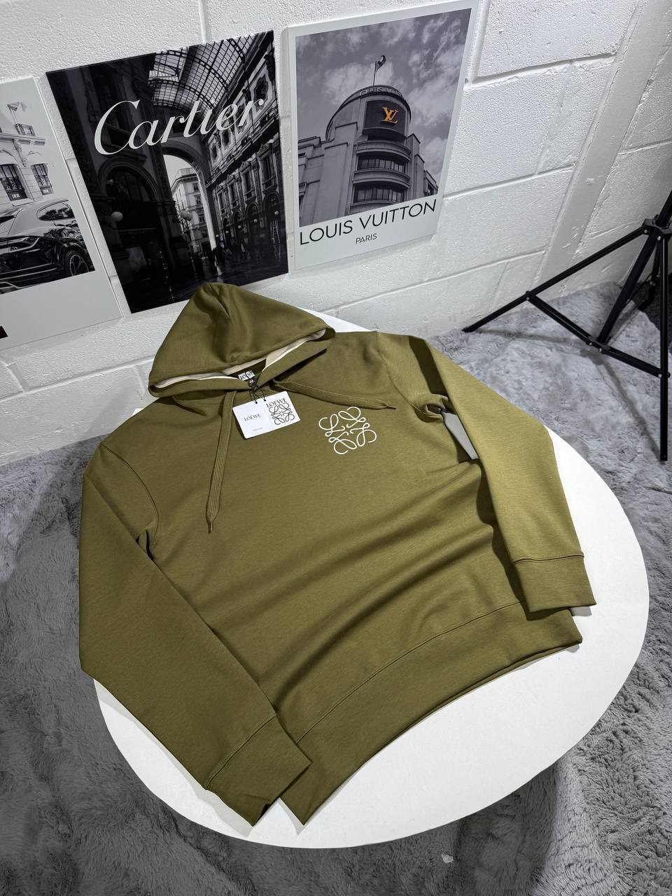 Loewe Anagram Jacquard-Knit Wool Hoodies in 2 Colors for Mens UK Reps AAA Quality