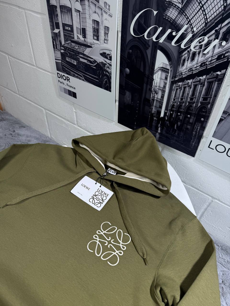 Loewe Anagram Jacquard-Knit Wool Hoodies in 2 Colors for Mens UK Reps AAA Quality