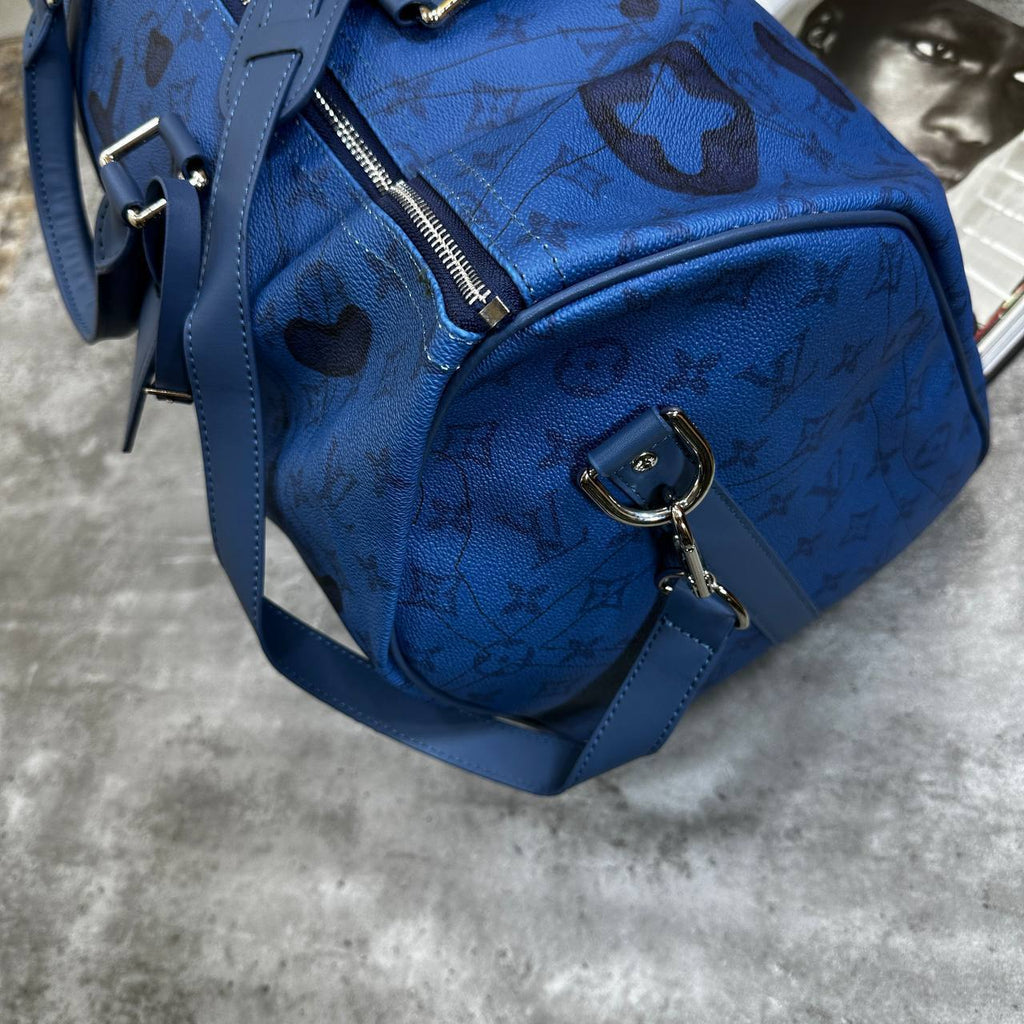 Louis Vuitton Aqua Garden Speedy Bandouliere Travel Bag Mens in Blue Color UK Reps AAA Quality