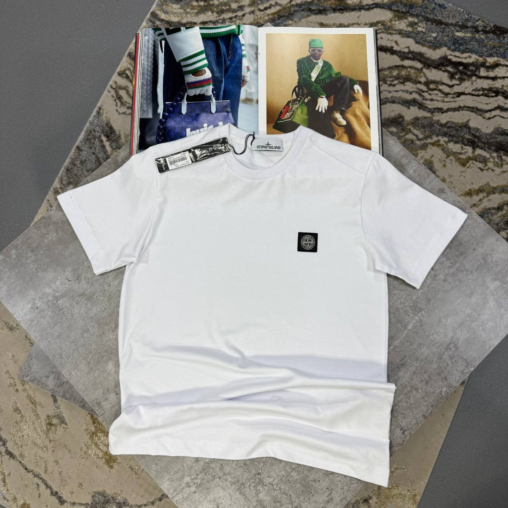 Stone Island Logo-Patch Crew-Neck T-Shirts Mens in Multiple Colors Best Sale UK Reps AAA Quality