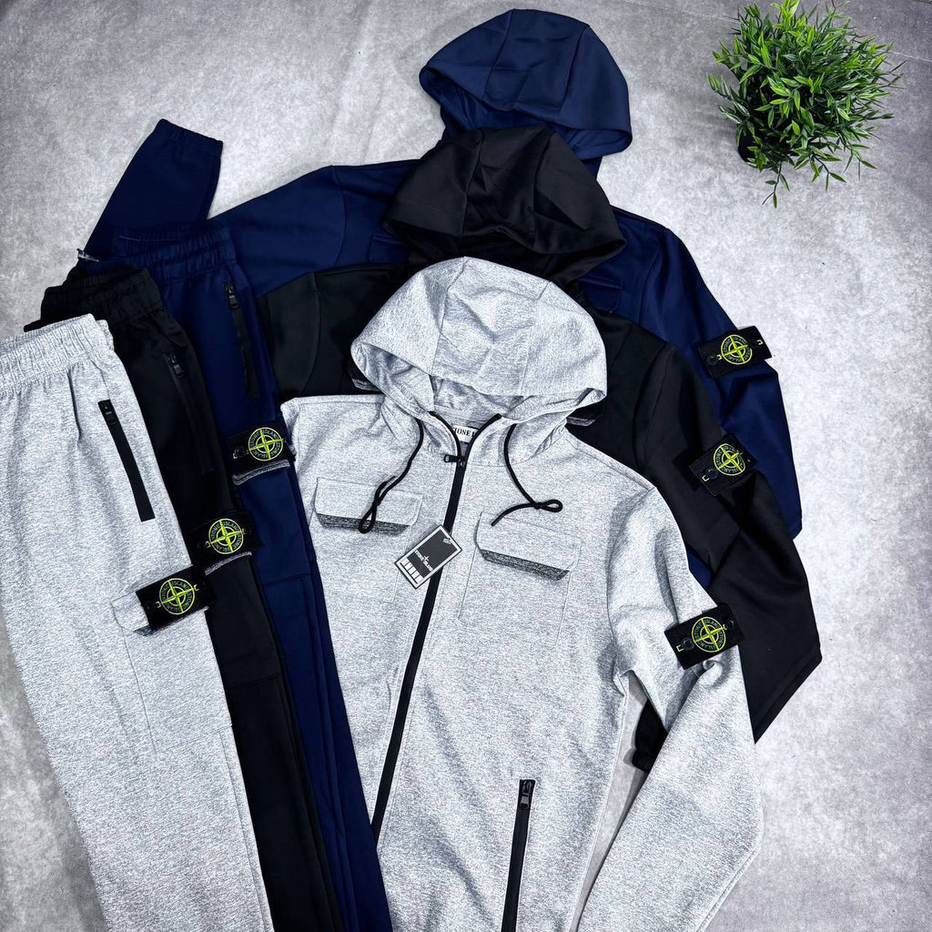 Stone Island Softshell Primaloft Hooded Tracksuit Mens in Multiple Colors Best Sale UK Reps AAA Quality