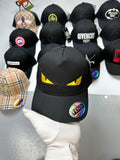 Fendi Roma Eye Monster Baseball Cap Mens in Black UK Reps AAA Quality